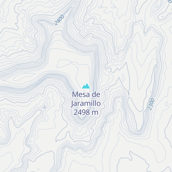 Map of Mesa de Jaramillo