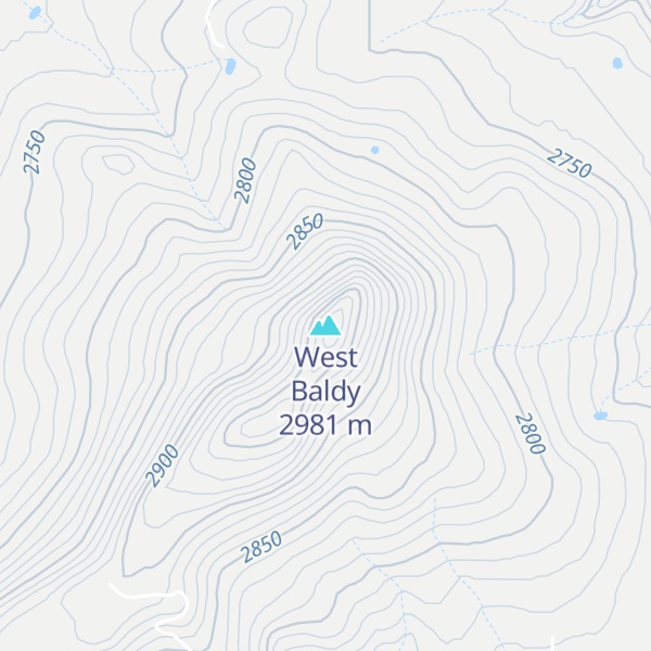 Map of West Baldy