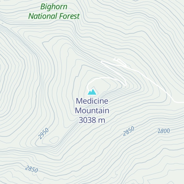 Map of Medicine Mountain
