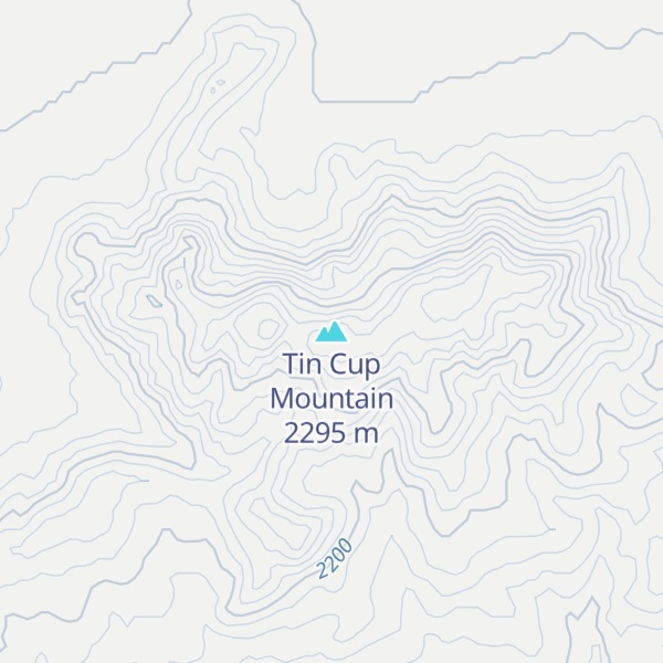 Map of Tin Cup Mountain