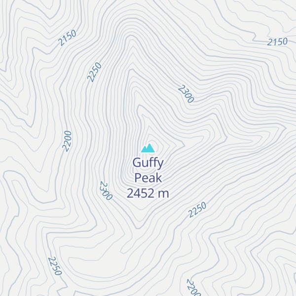 Map of Guffy Peak