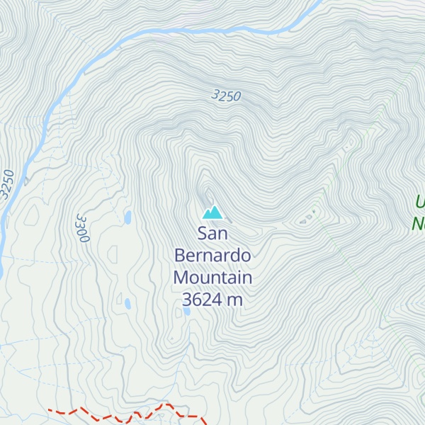 Map of San Bernardo Mountain