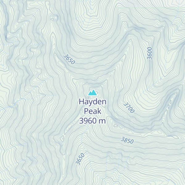 Map of Hayden Peak