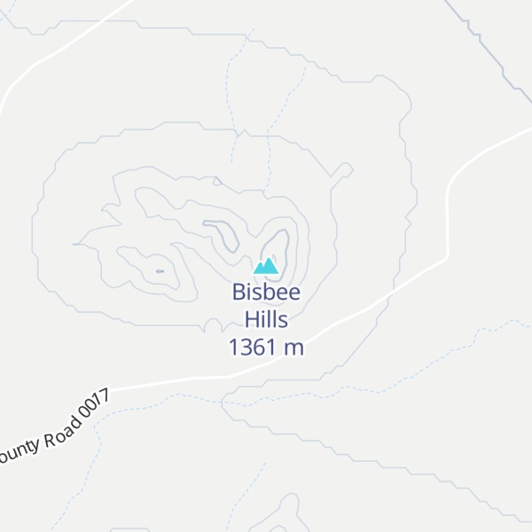Map of Bisbee Hills
