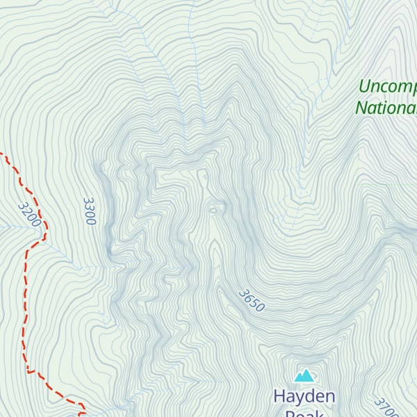 Map of North Pole Peak