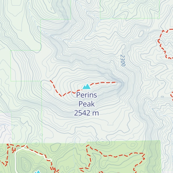 Map of Perins Peak