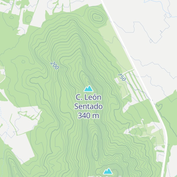 Map of C. León Sentado