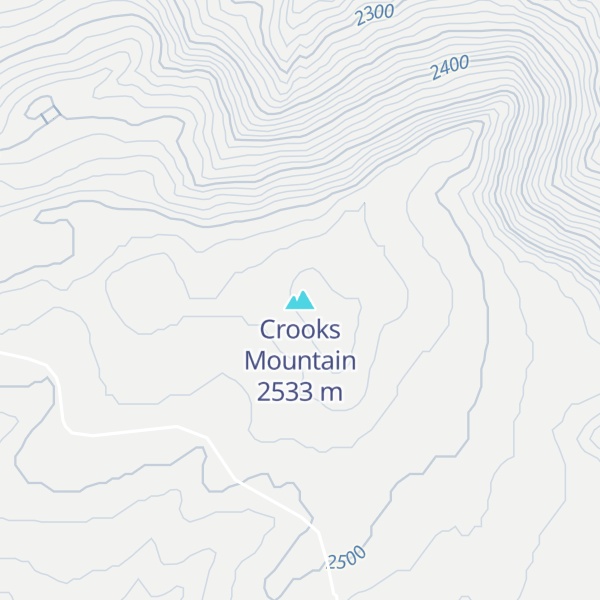 Map of Crooks Mountain