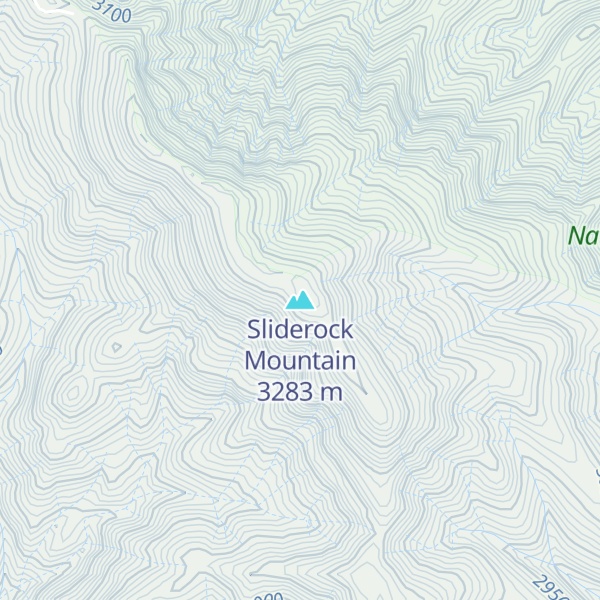 Map of Sliderock Mountain