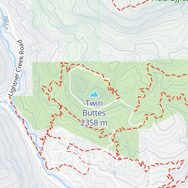 Map of Twin Buttes