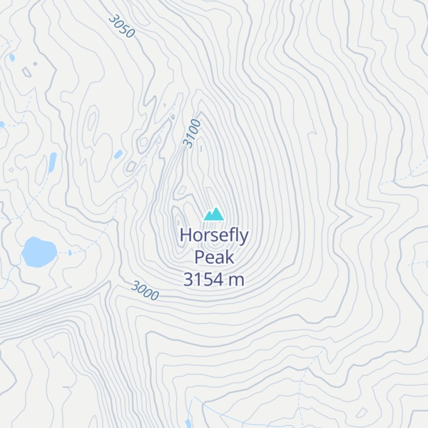 Map of Horsefly Peak