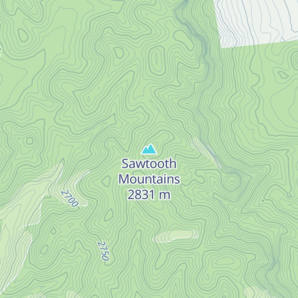 Map of Sawtooth Mountains