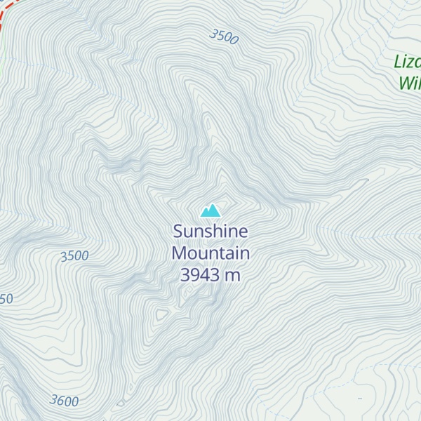 Map of Sunshine Mountain