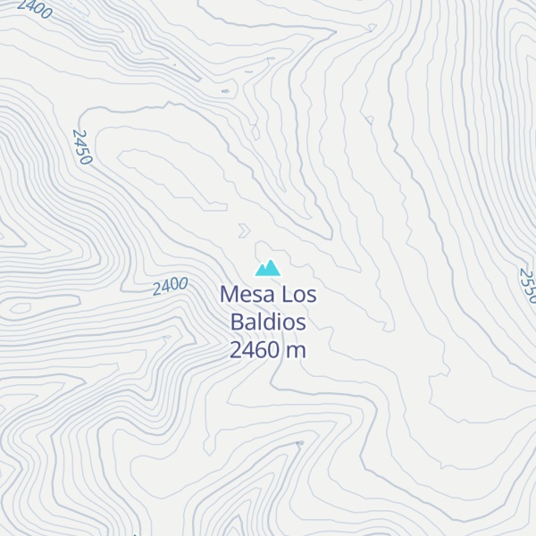 Map of Mesa Los Baldios