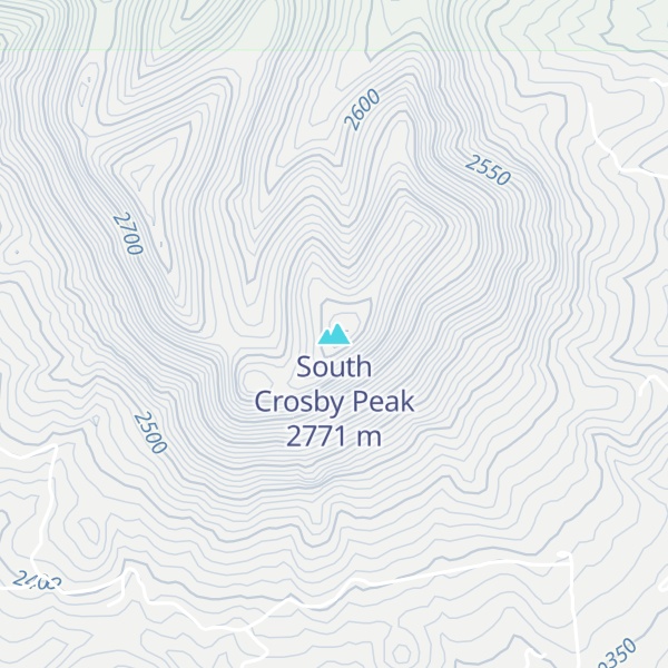 Map of South Crosby Peak