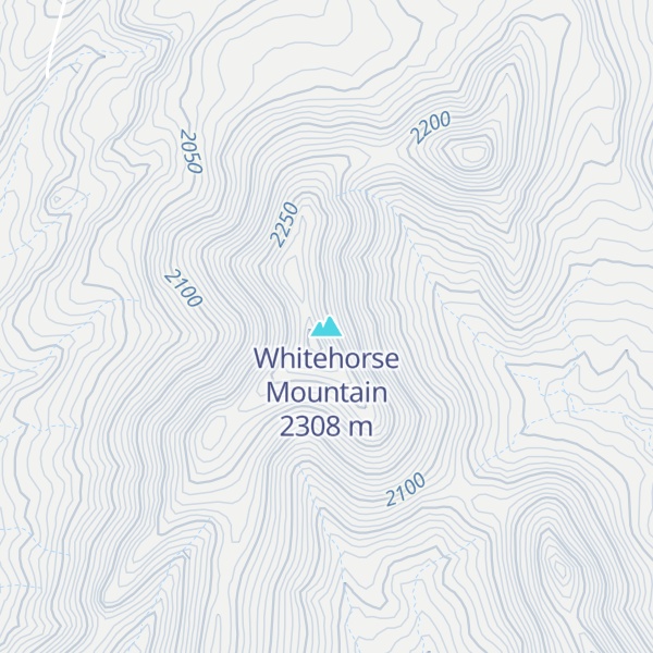Map of Whitehorse Mountain