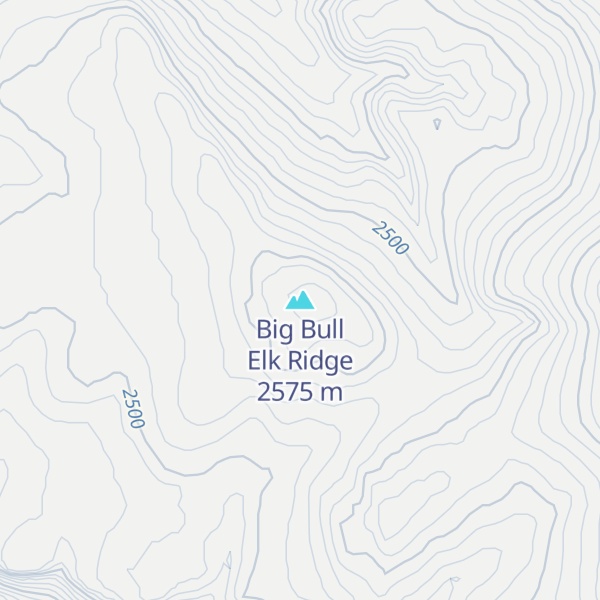 Map of Big Bull Elk Ridge