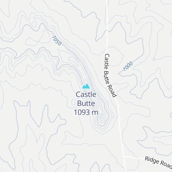 Map of Castle Butte