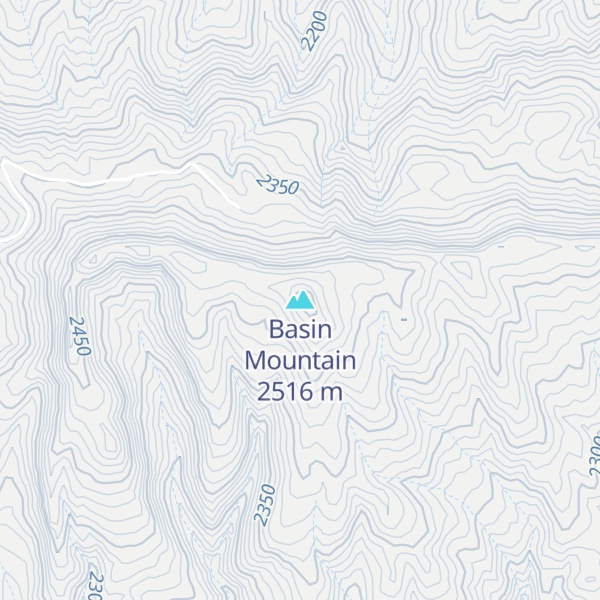 Map of Basin Mountain