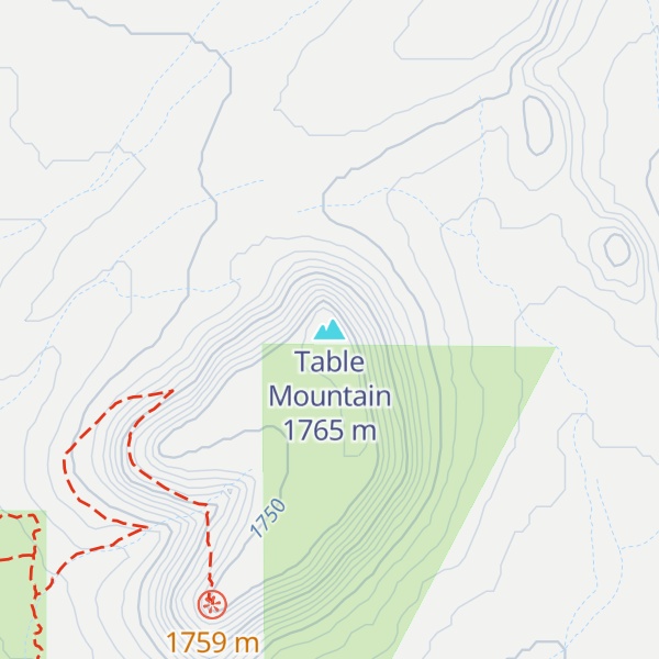 Map of Table Mountain