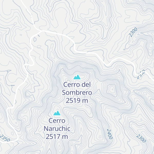 Map of Cerro del Sombrero