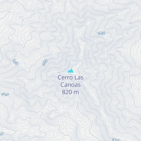 Map of Cerro Las Canoas