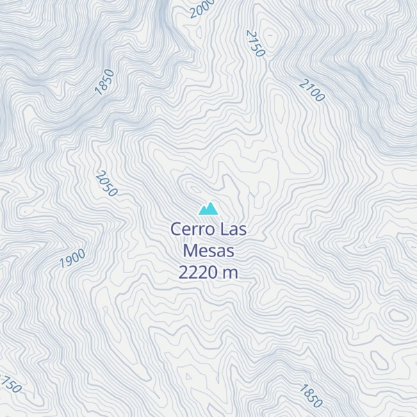 Map of Cerro Las Mesas
