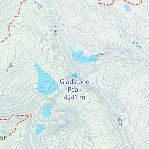 Map of Gladstone Peak
