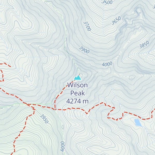 Map of Wilson Peak