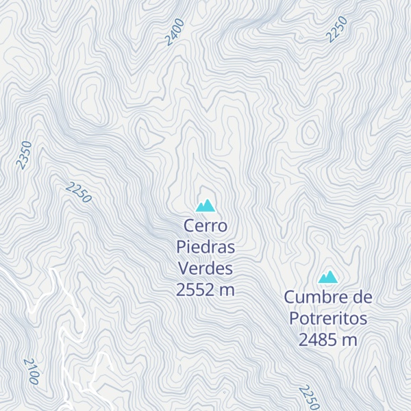 Map of Cerro Piedras Verdes