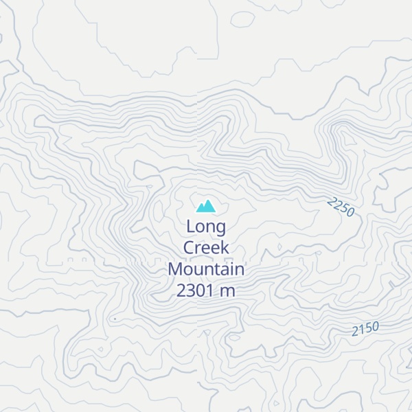 Map of Long Creek Mountain