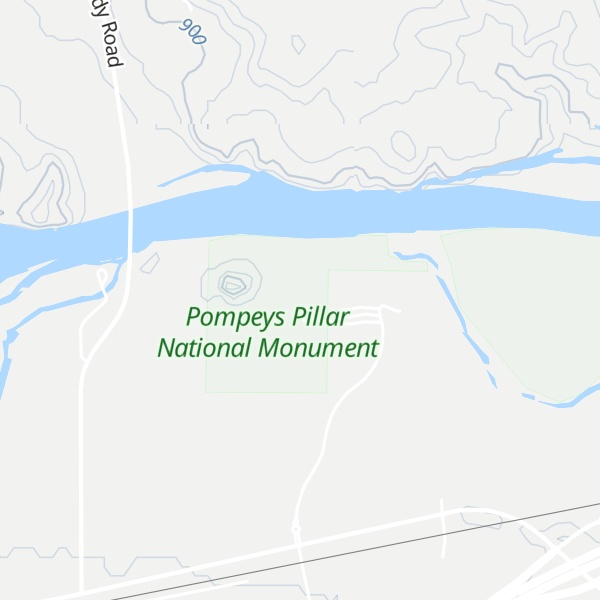 Map of Pompeys Pillar Visitor Center