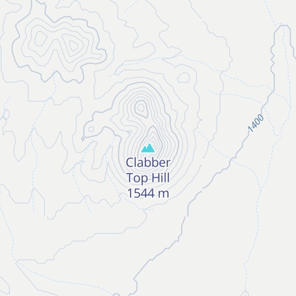 Map of Clabber Top Hill