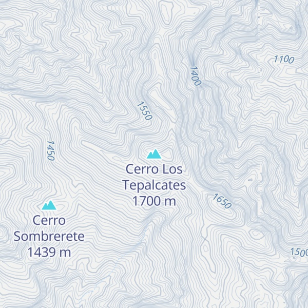 Map of Cerro Los Tepalcates
