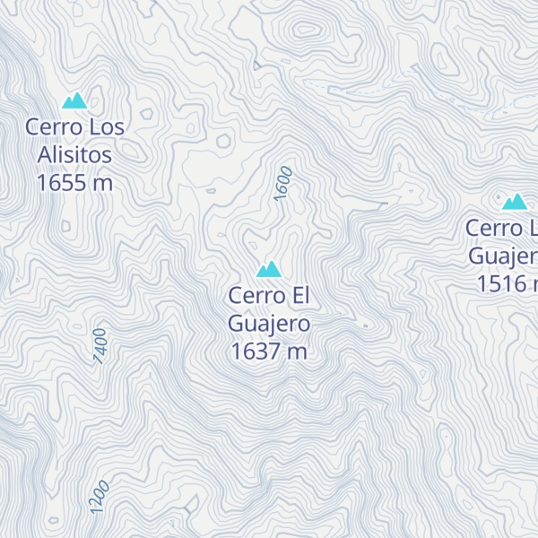 Map of Cerro El Guajero