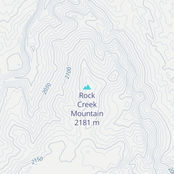 Map of Rock Creek Mountain