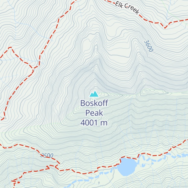 Map of Boskoff Peak