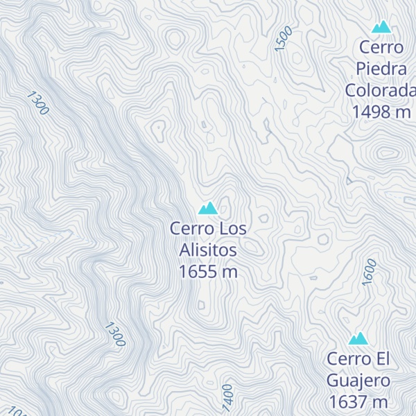 Map of Cerro Los Alisitos