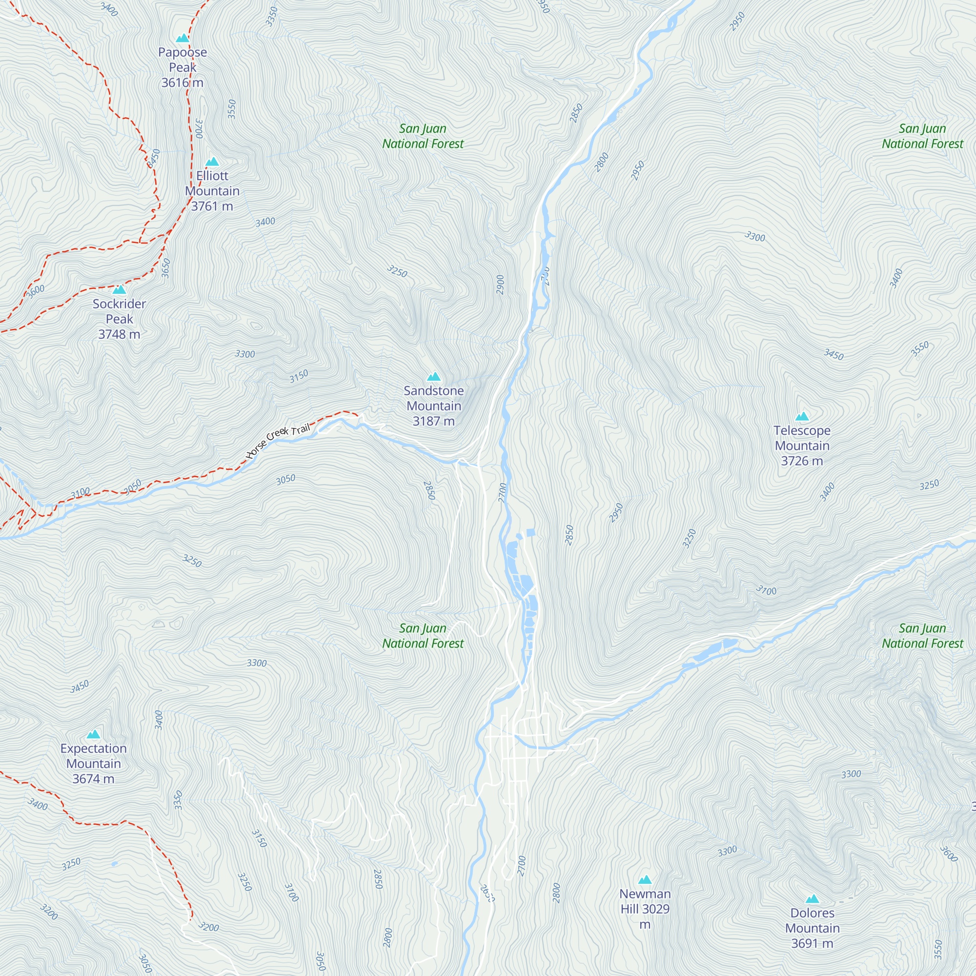 National Forest Information map