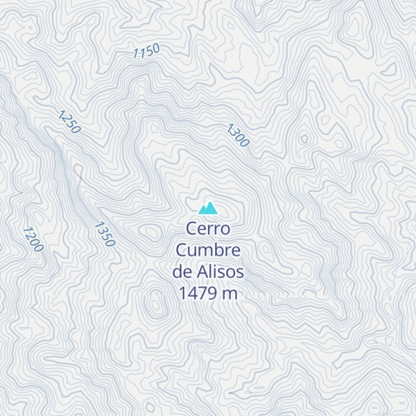 Map of Cerro Cumbre de Alisos