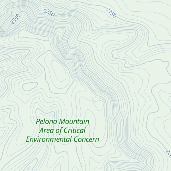 Map of Shaw Mountain