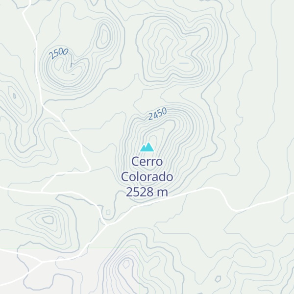 Map of Cerro Colorado