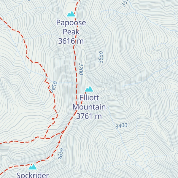 Map of Elliott Mountain