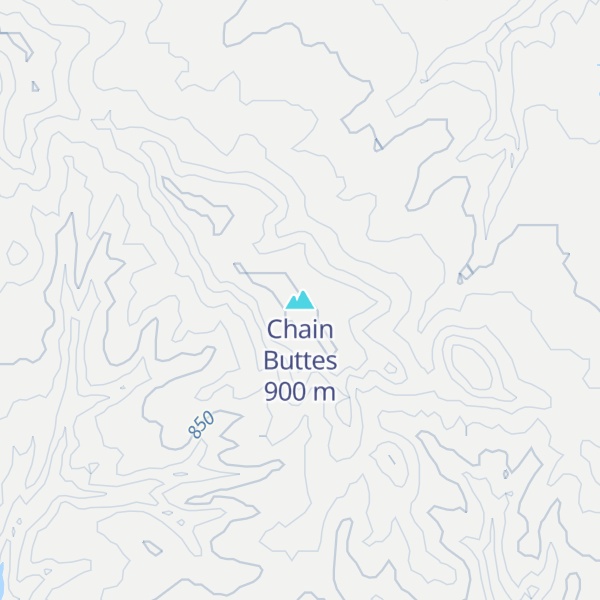 Map of Chain Buttes