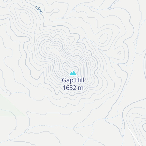 Map of Gap Hill