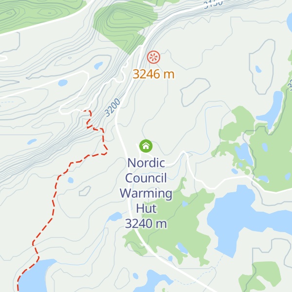 Map of Nordic Council Warming Hut
