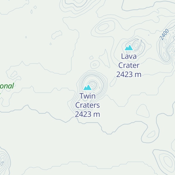 Map of Twin Craters