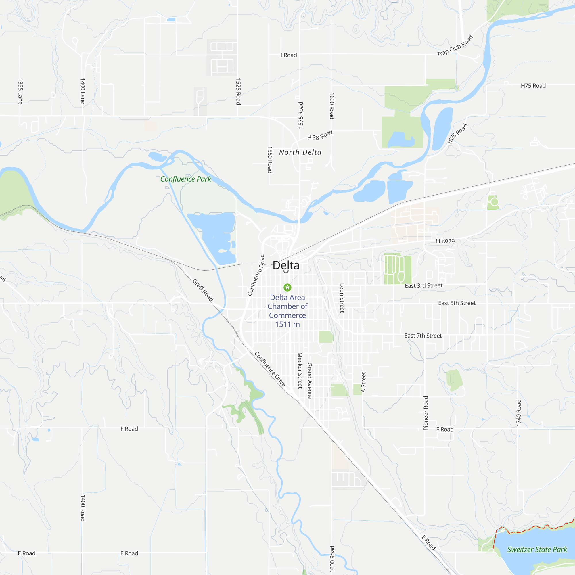 Delta Area Chamber of Commerce map
