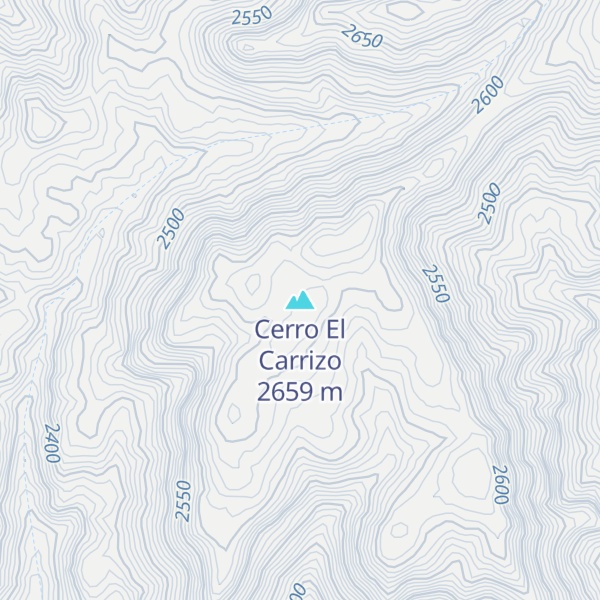 Map of Cerro El Carrizo
