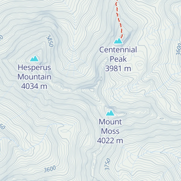 Map of Lavender Peak